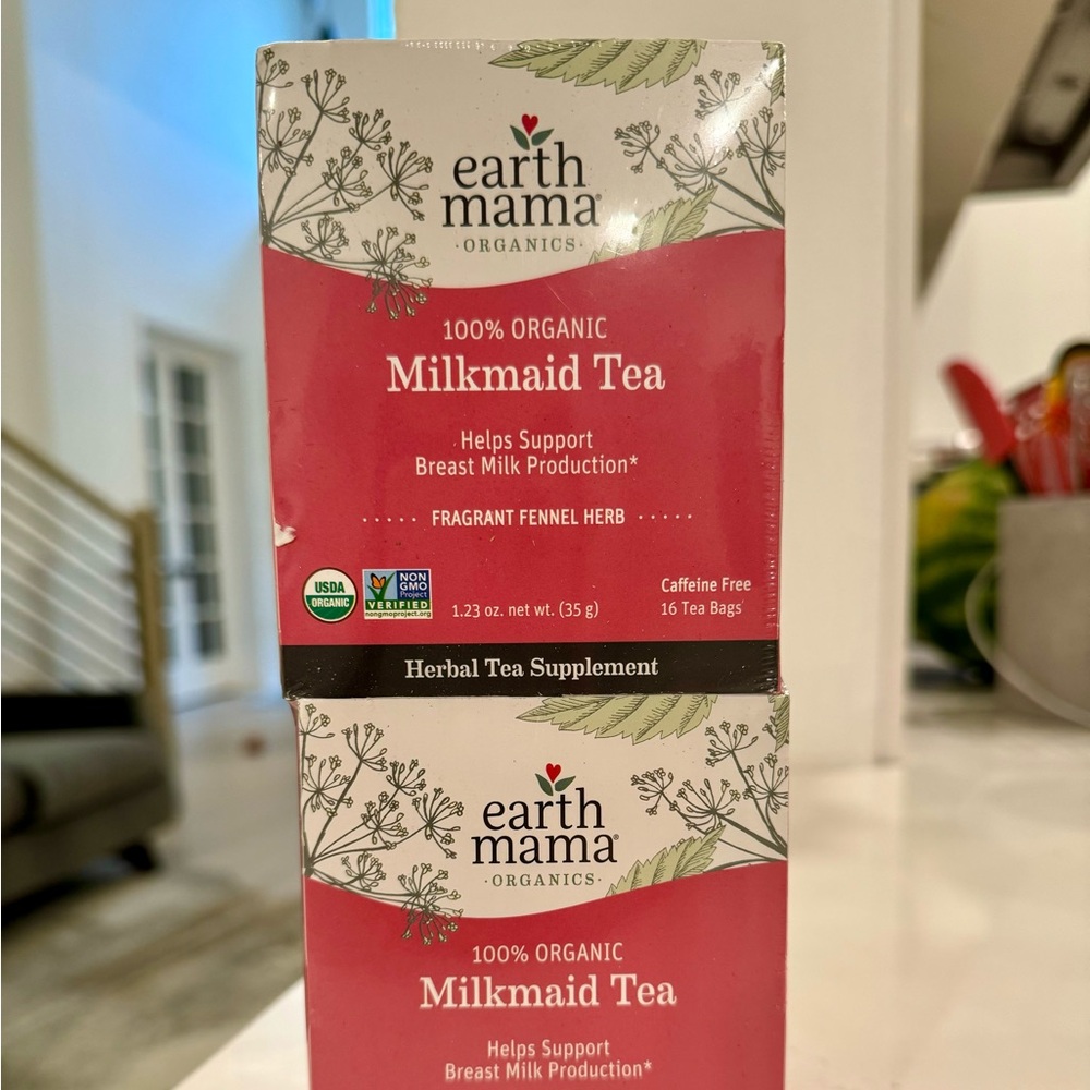 Brand New SEALED Earth Mama Milkmaid Tea Lactation Support 2 Pack